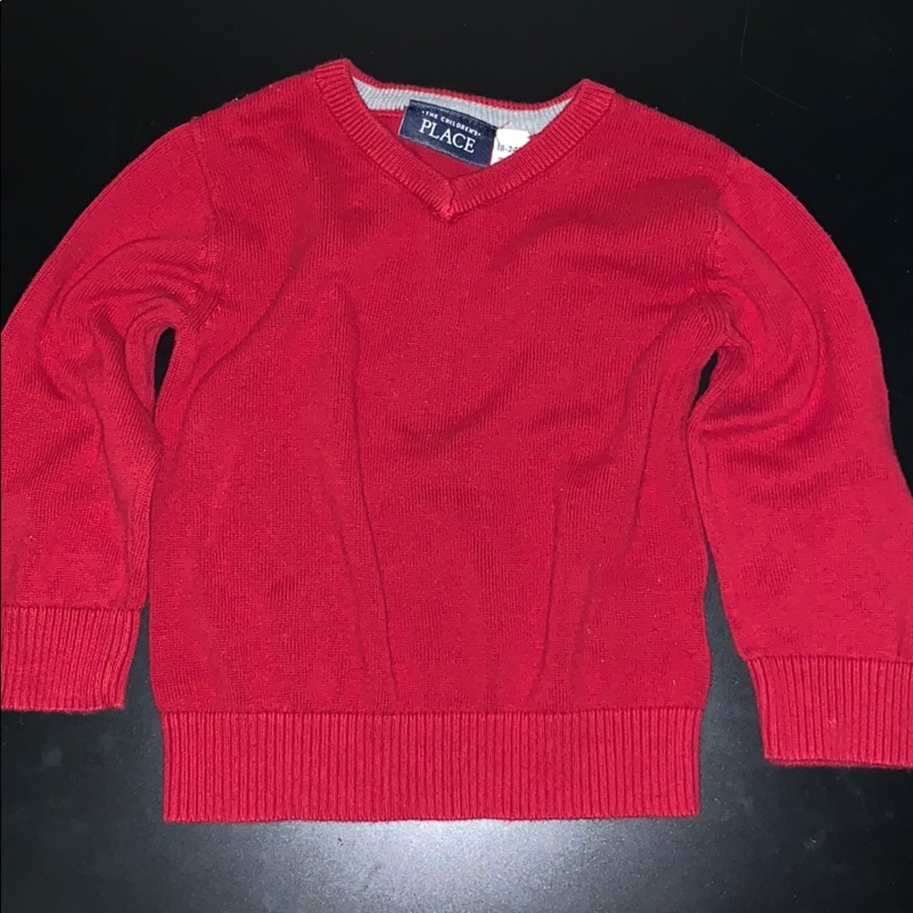 Red toddler sweater